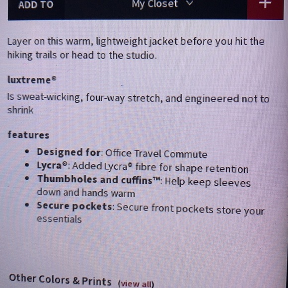 Lululemon Define Jacket Garment Dye in Washed Misty Merlot 8 - Picture 5 of 15